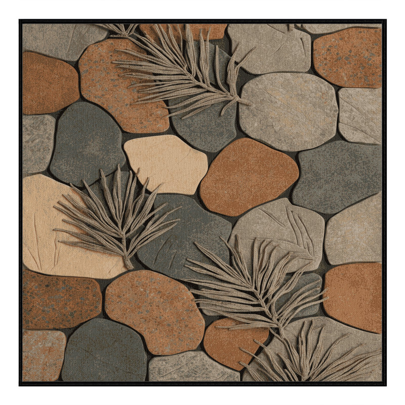 Tapis brun lavable à la machine, Carré 3 pi