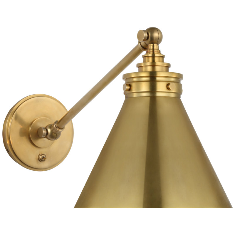 Parkington 1 - Light Armed Sconce, Antique Burnished Brass, Gold