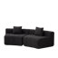 Canapé courbé modulaire en chenille avec coussins pour une utilisation multi-espace-1093422916