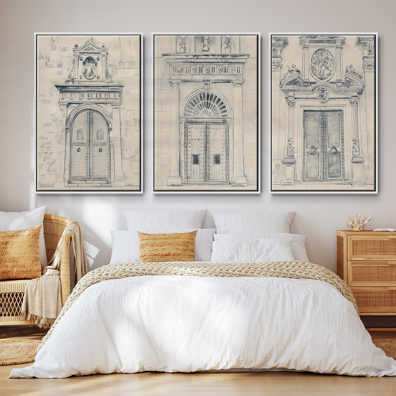 Portes de Valence I 3 pièces, H 36 po x l 72 po, Blanc