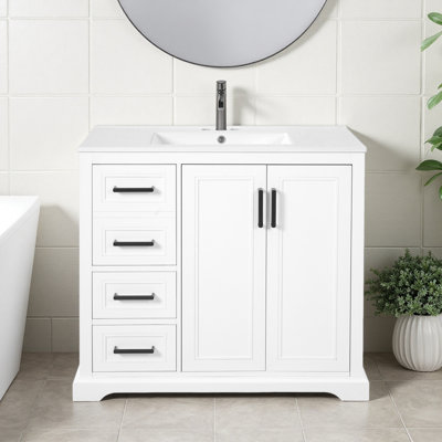 36" Freestanding Bathroom Vanities with Single Sink