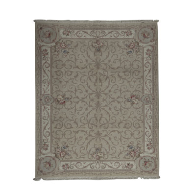 Hand-Knotted High-Quality Gray Area Rug