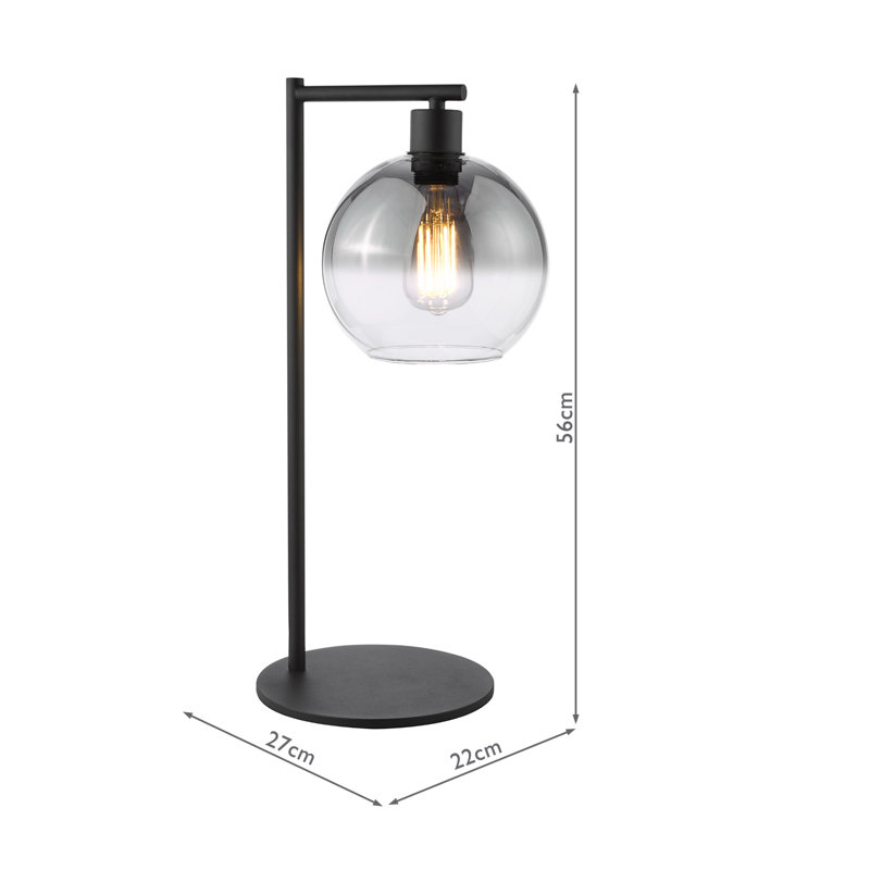 Metal Table Lamp Lamp, Matt Black