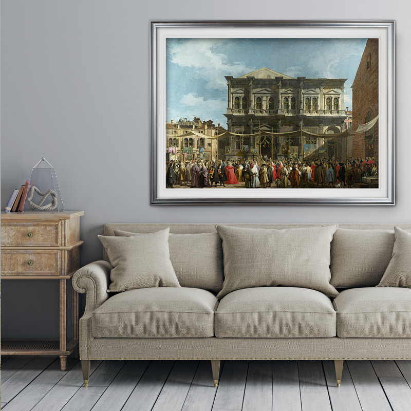 « the fête of st lune », impression, H 20 po x l 24 po x P 1,5 po, Cadre argenté