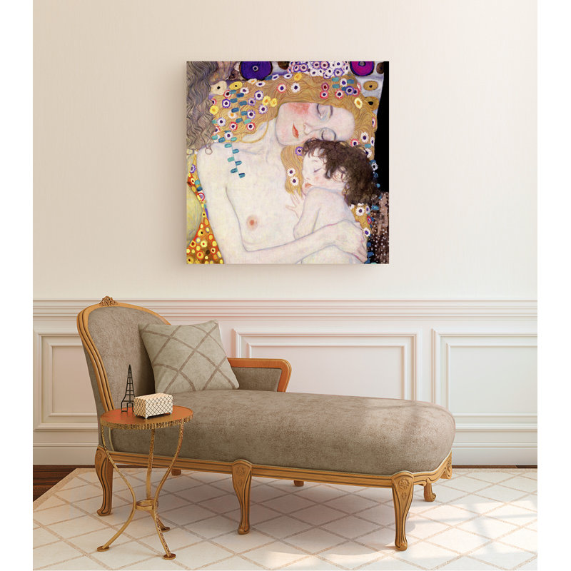 The Three Ages of Woman by Gustav Klimt - 1 Piece Wrapped Canvas Wall Art, 70cm H x 70cm W x 4cm D