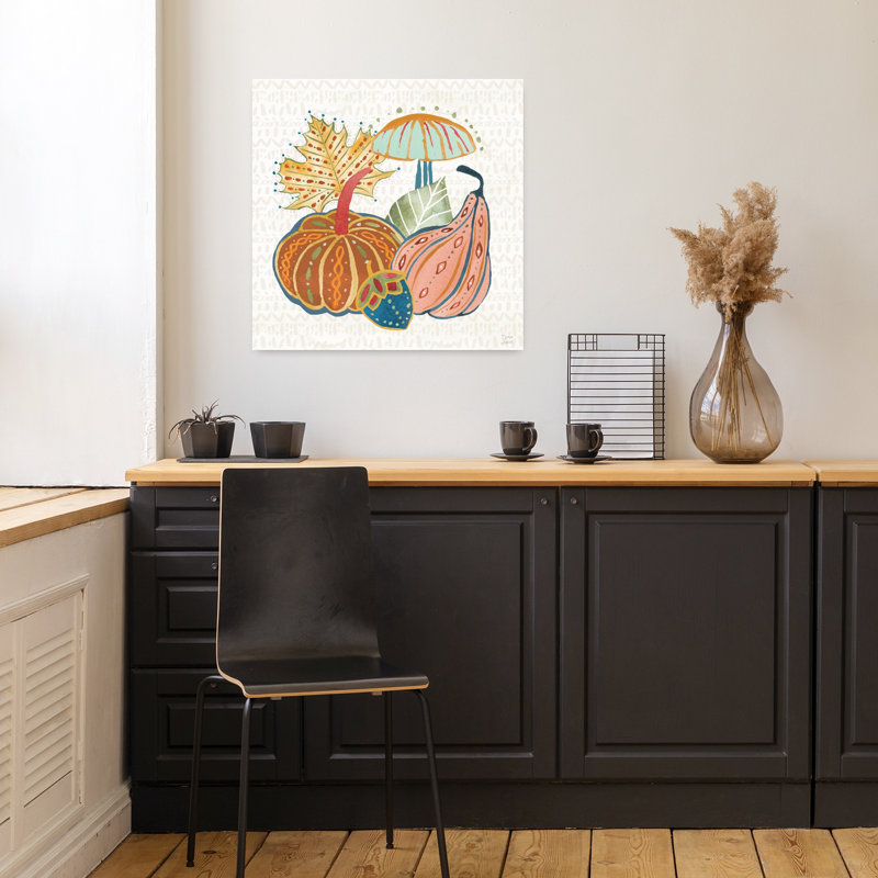 Moisson fantaisiste moisson VI, art abstrait d'automne, H 18 po x l 18 po