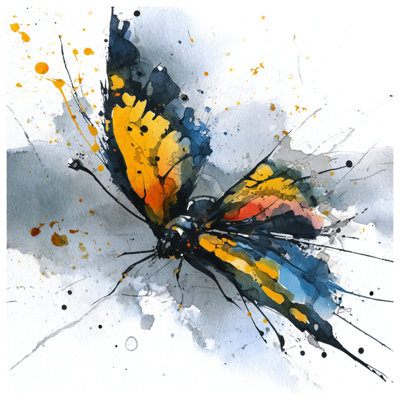 Watercolor Butterfly Art Double Sided Throw Pillows