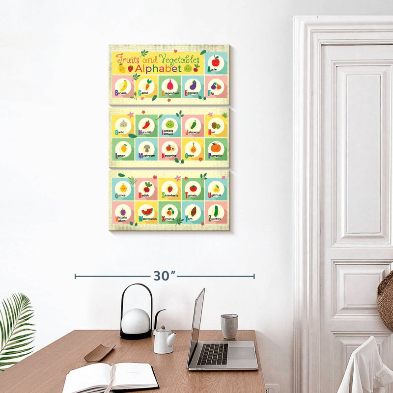 Tableau alphabétique Ashelle, H 32 po x l 20 po