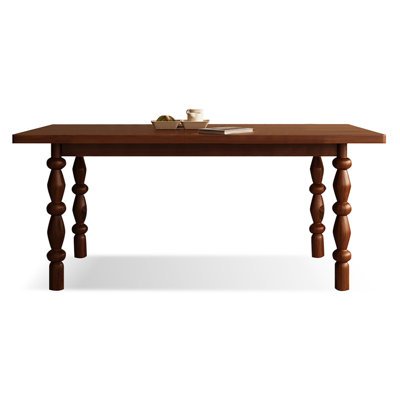 Brown Rectangular Solid Dining Table For Dining Room/Kitchen