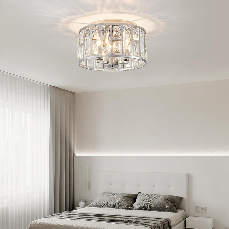 Flush Mount, Chrome, Silver