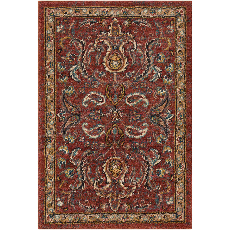 Tapis rouge d'inspiration persane Tonita, Rectangle 2 pi x 3 pi