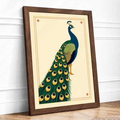 Peacock Art Deco - Framed Print