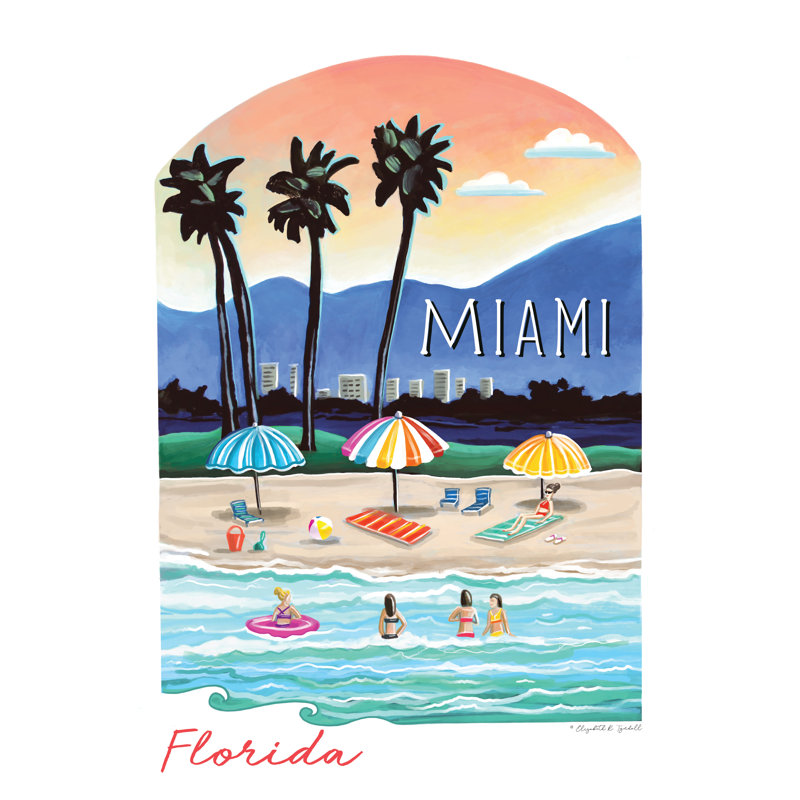 Miami par Elizabeth Tyndall, H 48 po x l 32 po