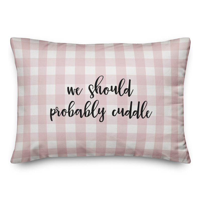  Coussin We We probablement, Noir / Rose
