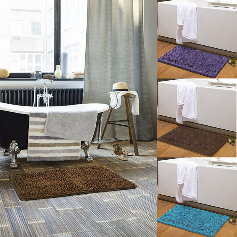 Shian Non-Slip Bath Rug;Bath Mat, Purple