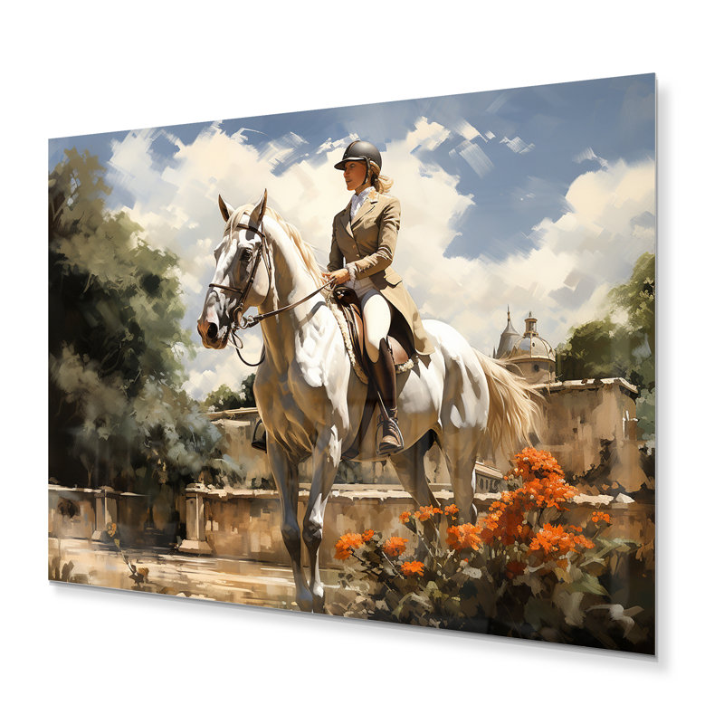 Country clubs équestre élégance I - impression sur métal, H 24 po x l 32 po x P 1 po