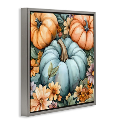 Cadre flottant Three Pumpkins & Florals, design par Creative Studio