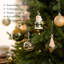 Ensemble d'ornements d'arbre de Noël incassable or, vert et argent Kadasha 120ct