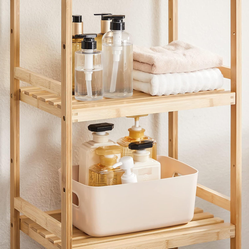 Solid Wood Bathroom Storage Furniture Set