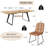 Modern Kitchen Dining Set, Extendable Dining Table with Upholstered Dining Chairs-119358122-119358124