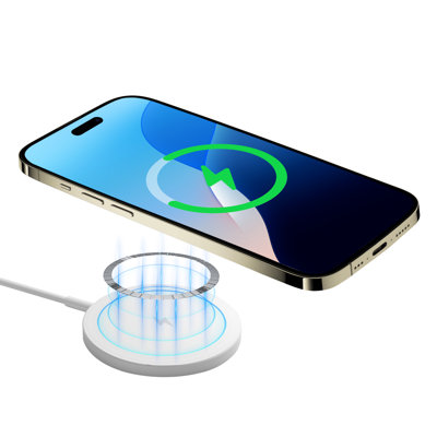 15W Fast Charging Pad, Wireless Charger Compatible with 18 17 16 15 14 13 12 11 8 X XR SE Series, Compatible with  for Office Home Travel, Black