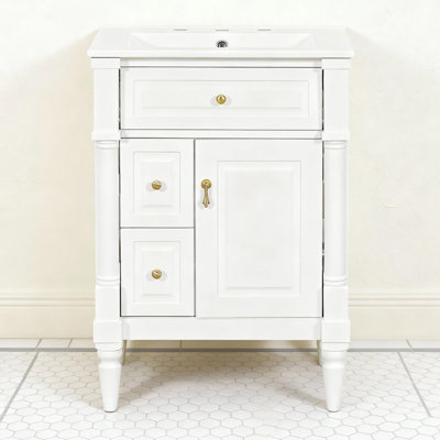 Meuble-lavabo 24 po avec lavabo, blanc