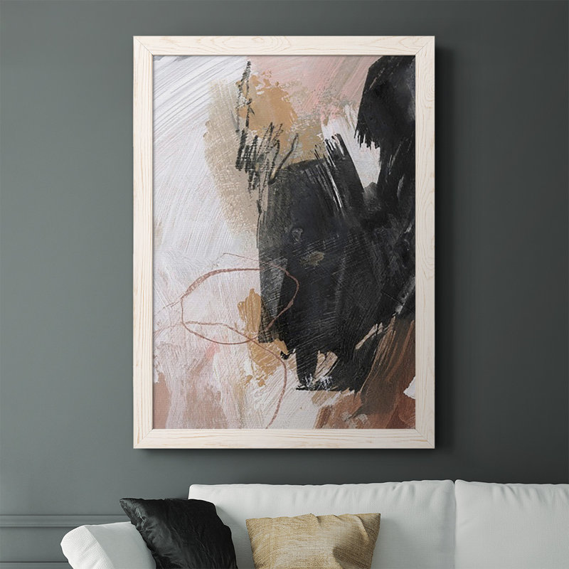 «Unbleached Neutrals III», reproduction d'art sur toile, Cadre blanc, H 37,5 po x l 27,5 po x P 1 po
