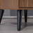 2-Drawer Fluted End Table With Solid Wood Legs, Storage Side Table For Living Room/Bedroom