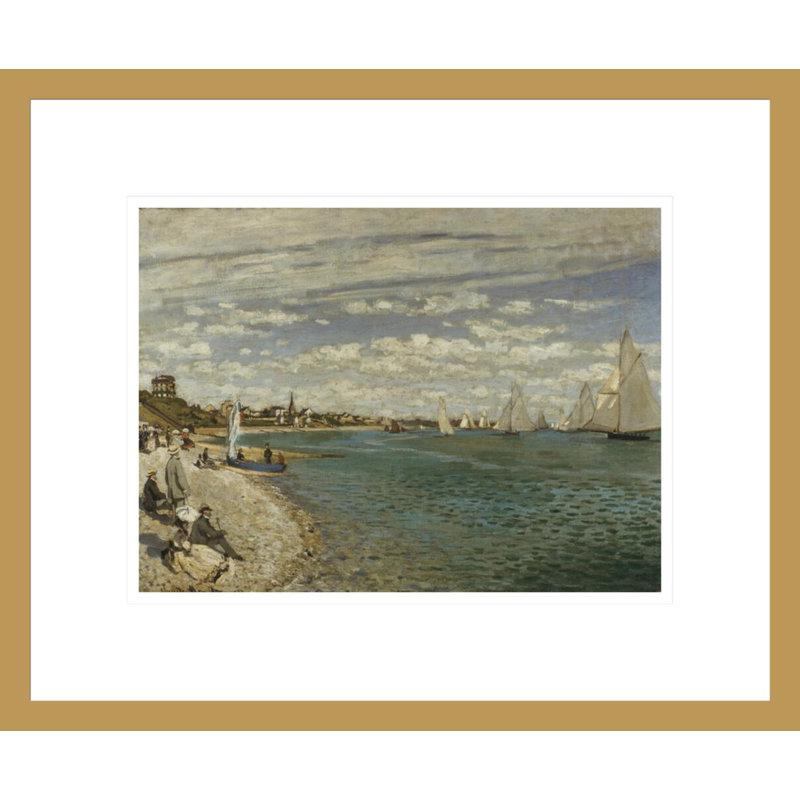 «Regatta at Sainte-Adresse» par Claude Monet, impression giclée encadrée, H 13,75 po x l 16,61 po