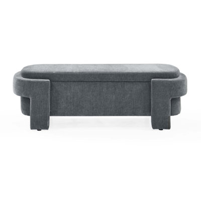 Chenille Upholstered Bench