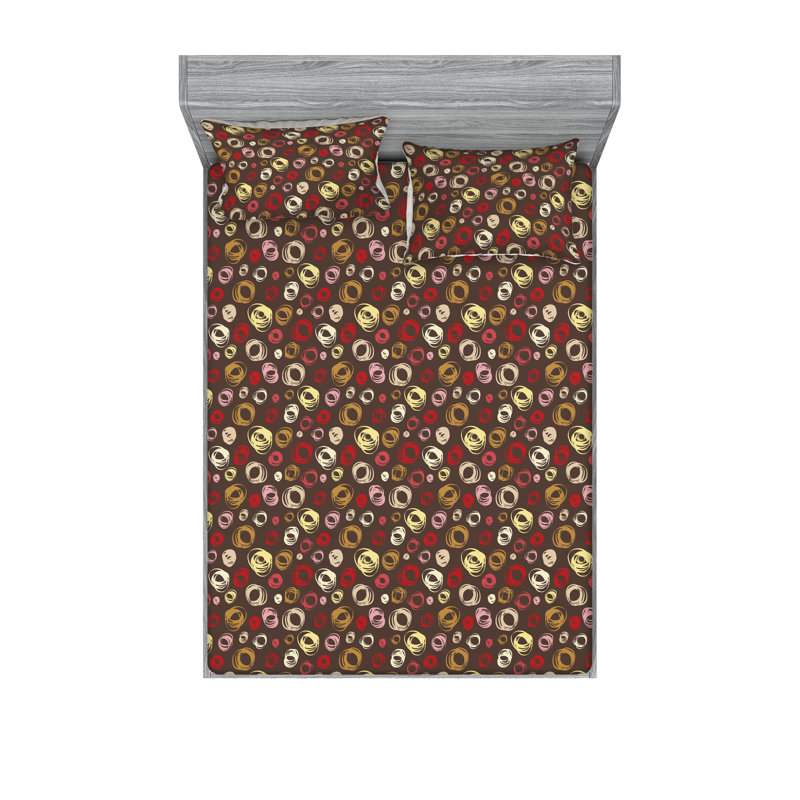 Drap-housse et taie décorative Ambesonne, Ensemble de draps très grand californien avec 2 t