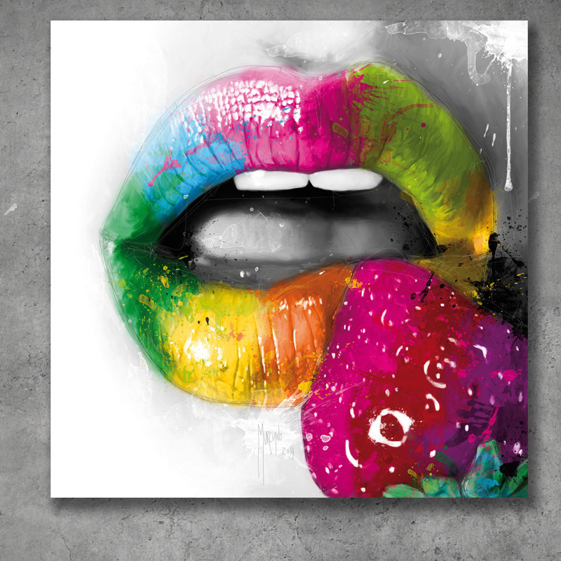 « fruity baiser ii », impression sur toile tendue, H 24 po x l 24 po x P 1,5 po