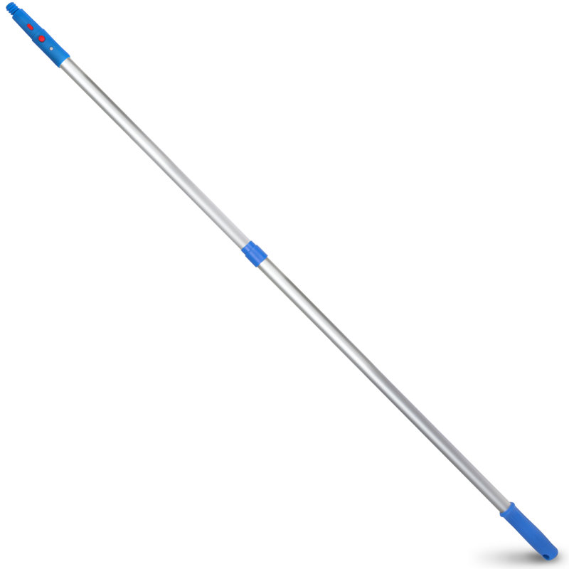 6' Telescopic Pole, Aluminum, Adjustable 3.5 - 6' length with Click / Lock Adapter Cone