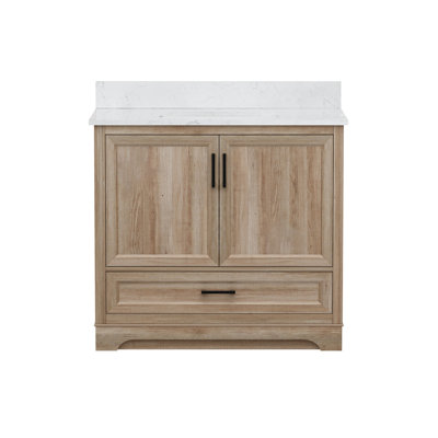Retford 36" Single Vanity with Engineered Marble Top, Sink & Backsplash, Pre Assembled