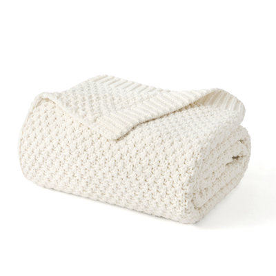Chunky Chenille Knit Throw Blanket
