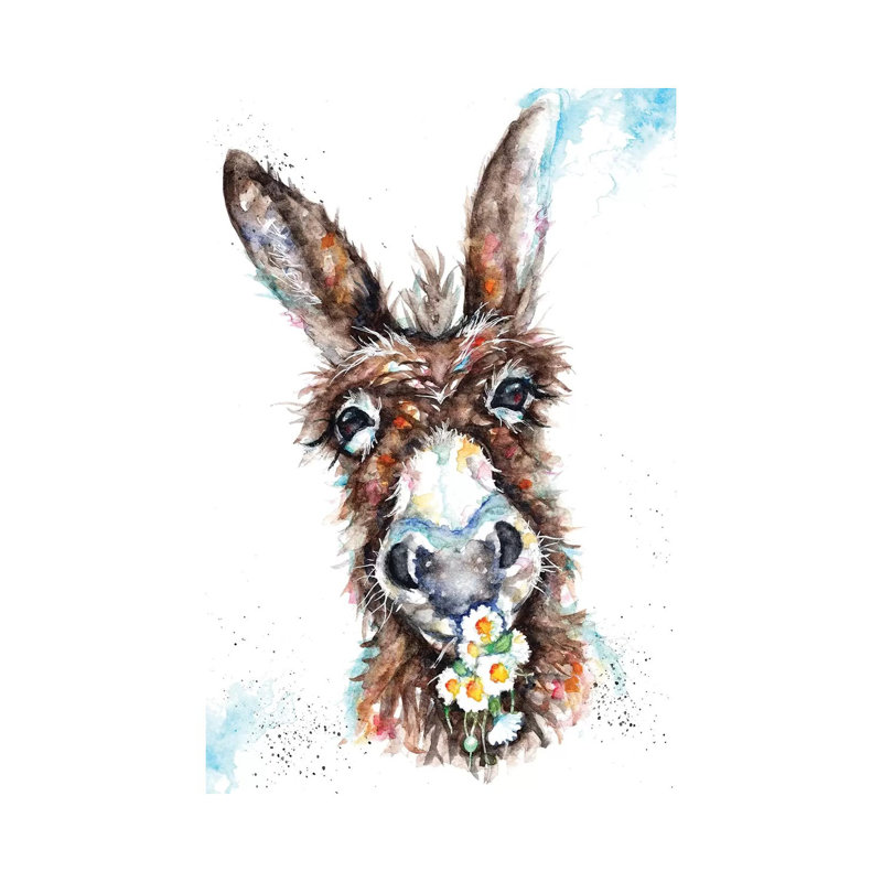 Daisy - Painting on Canvas, Wrapped Canvas, 20.32 cm H x 30.48 cm W