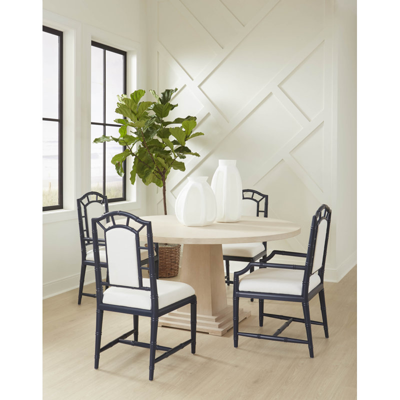 Delia Upholstered Arm Chair, Midnight Blue