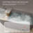 Spacious Grey Solid Surface Tubs And Whirlpools Bathtub, Contemporary Design For Modern Bathroom