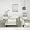 Structure de lit Strath vidaXL, base de lit tapissier en similicuir, sans matelas