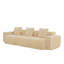 Canapé modulaire à 3 sièges profonds avec passepoil à bordure française, sans assemblage requis, canapé moderne à 3 places avec coussins décoratifs, tissu de velours-1045097287