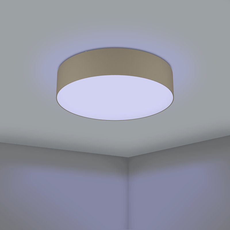 Kinde Plastic Flush Mount, Taupe