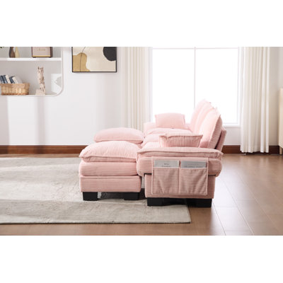 Comfy Upholstered Sectional Cloud Modular Sofa