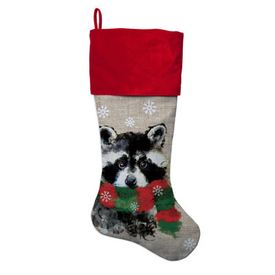 Personalized Christmas Raccoon Stocking