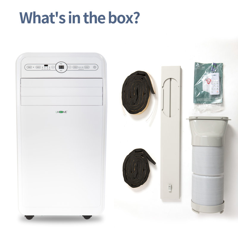 Uhome 12000(ASHRAE) BTU Portable Air Conditioner for 400 Square Feet with Heater and Remote Included