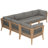 Modway Clearwater Outdoor Patio Teak Wood 6-Piece Sectional Sofa-1772979675