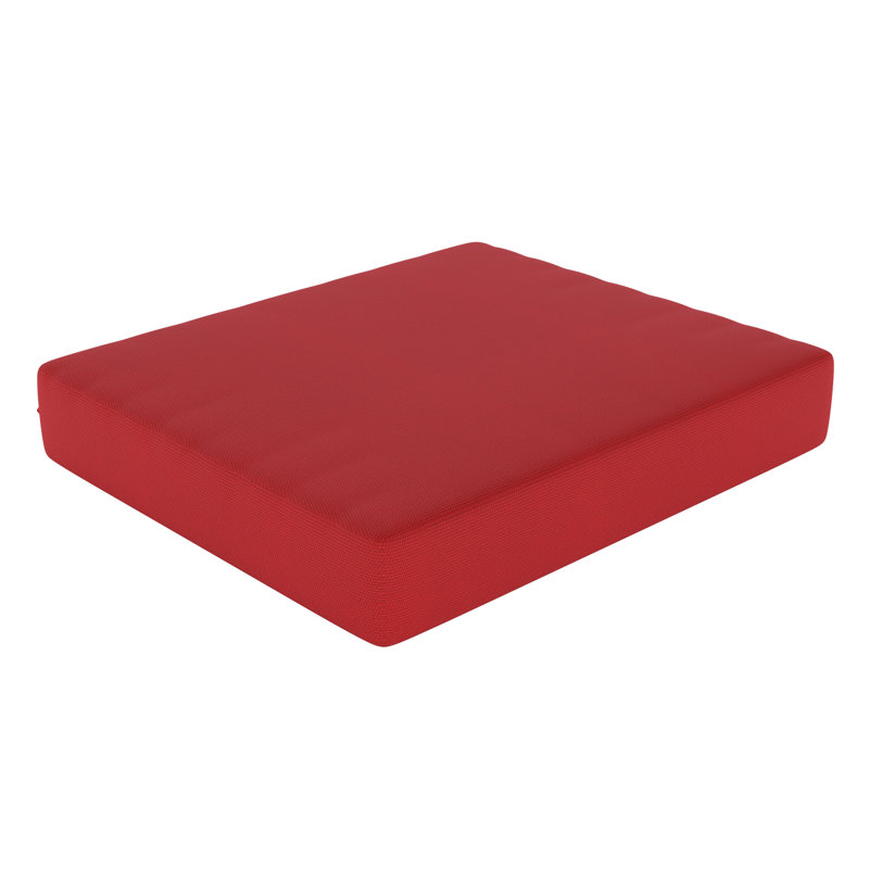 Sunbrella® Outdoor 3.5'' Ottoman Seat Cushion, Canvas Jockey Red Sunbrella® Canvas
