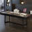 Smoky wood color Rectangular Solid + Manufactured Wood with 4 drawers desk-109708078