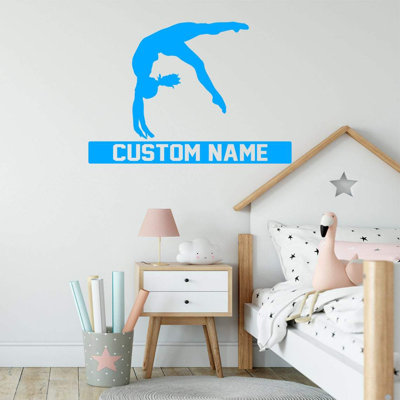 Adhésif décoratif Trinx Gymnast Silhouette avec nom personnalisé - CS43