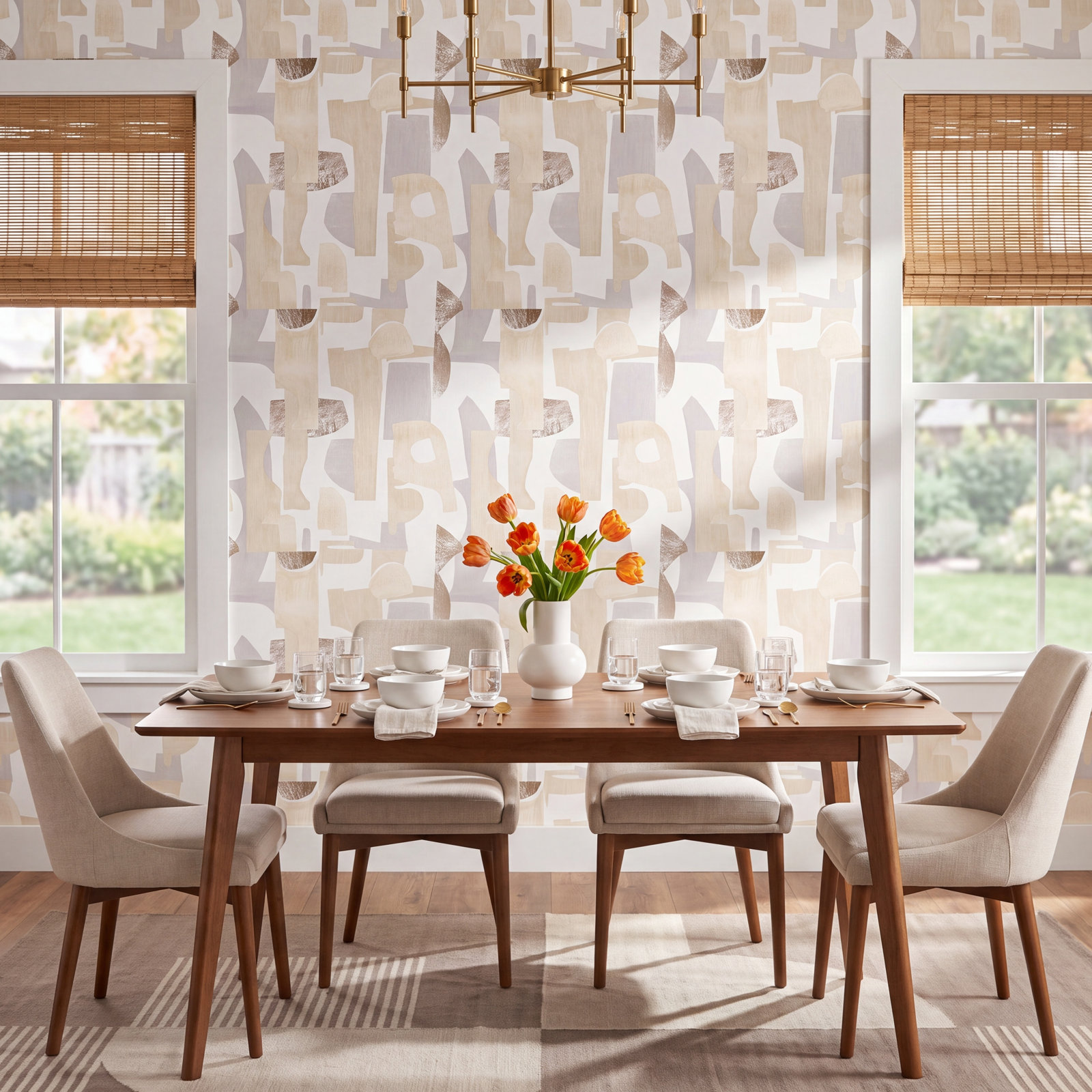 Tariq Self-Adhesive Wallpaper Roll, Beige