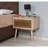 Modern Nightstand with 2 Drawers, Sonoma Oak Finish, 23.6 x 24.0 x 15.7 inches | 100% Melamine Coated Particle Board, 0.71 inches Thick | Hornbeam Legs, Metal & Rope Handles, UV Coating | Stylish Scandinavian Design-1074753418